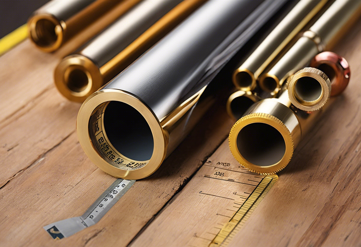 An image showcasing a plumbing pipe with measurements in both inches and millimeters, alongside a ruler or measuring tape, for a comprehensive conversion guide blog post